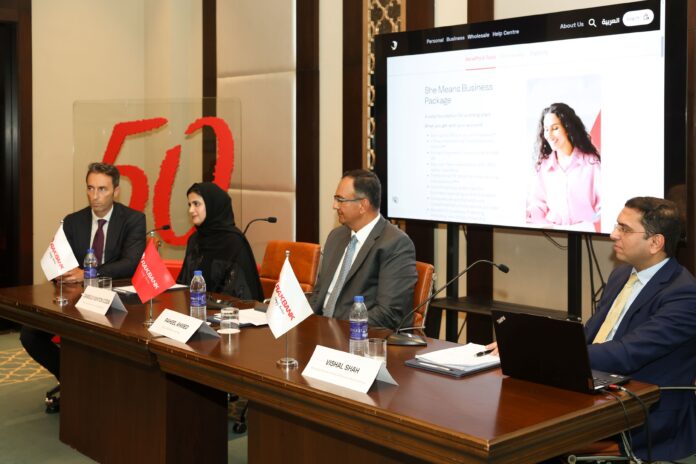 RAKBANK Media Roundtable to Launch She Means Business Package – L to R Daniele Coda, Ayesha Alhabbai, Raheel Ahmed, Vishal Shah