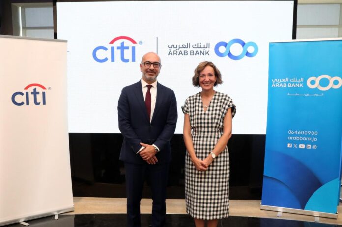 Emre Umut, Middle East & Africa Head of FI Sales at Citi and Maram Al-Jazireh, Global Head of FI & Sustainability at Arab Bank